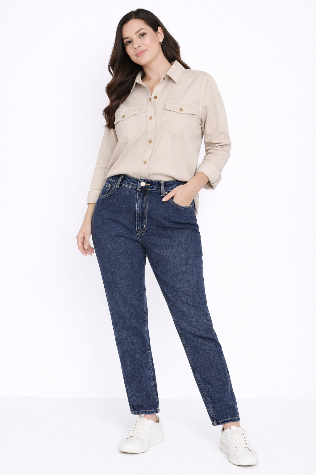 Straight Blue Denim Pants