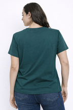 Emerald Green Bow Cotton Tee