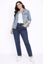 Straight Blue Denim Pants