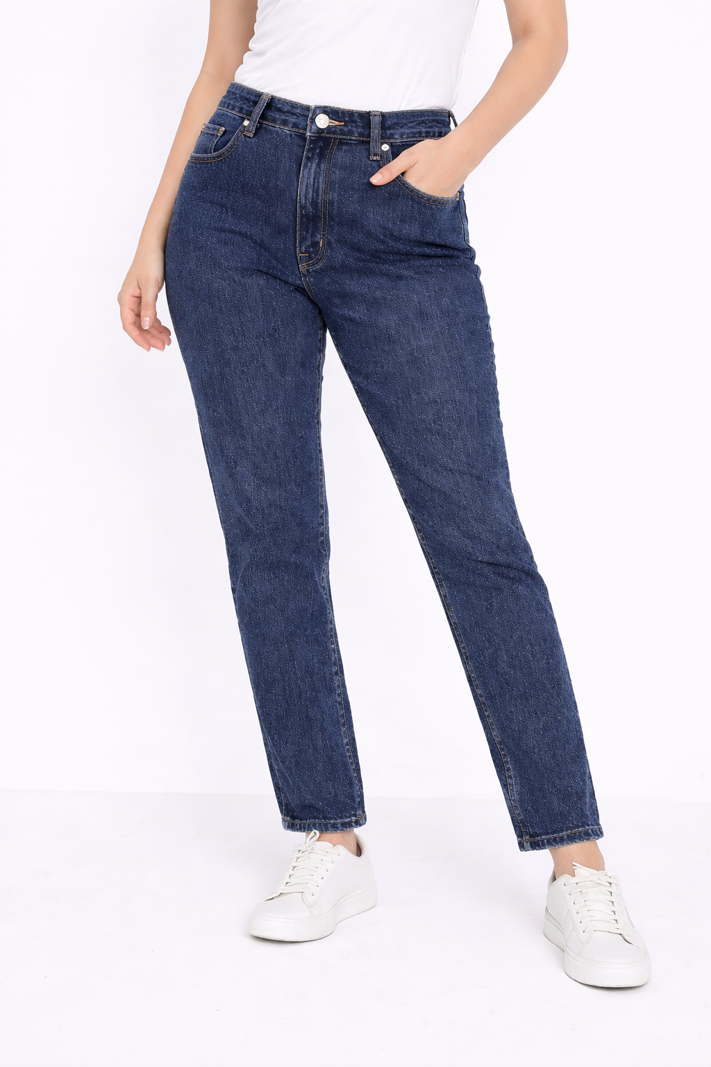 Straight Blue Denim Pants
